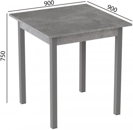 Стіл кухонний Ferrum-decor Дієго 75x90x90 Сірий ДСП Бетон 16мм (FRD-105580) Стіл кухонний Ferrum-decor Дієго 75x90x90 Сірий ДСП Бетон 16мм (FRD-105580)