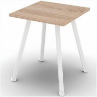 Кухонний табурет Ferrum-decor 430x320x320 Білий метал ДСП Дуб Сонома 16 мм (FRD-104643) Кухонний табурет Ferrum-decor 430x320x320 Білий метал ДСП Дуб Сонома 16 мм (FRD-104643)