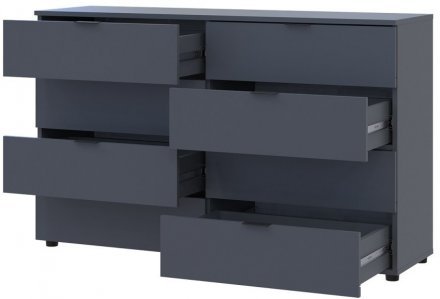 Комод Doros Рон 8 Графіт 8 Ящиків 130х38х81 DRS-011775 (41516173)