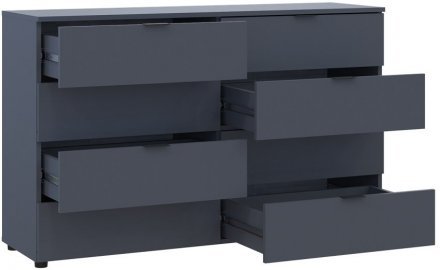 Комод Doros Рон 8 Графіт 8 Ящиків 130х38х81 DRS-011775 (41516173)