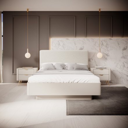 Ліжко (каркас) Perfect Home Ланте / Lante 160 з м'яким ізголів'ям Беж (PFH-091125) Ліжко (каркас) Perfect Home Ланте / Lante 160 з м'яким ізголів'ям Беж (PFH-091125)