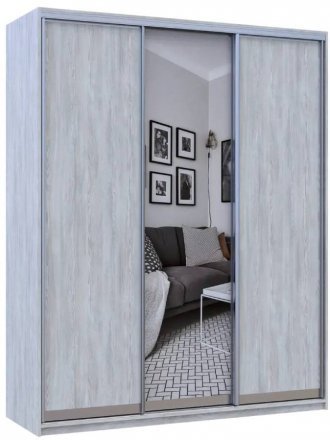 Шафа-купе Doros City Light Сосна Натти 2 ДСП / 1 дзеркало 225х60х225 (DRS-011973) Шафа-купе Doros City Light Сосна Натти 2 ДСП / 1 дзеркало 225х60х225 (DRS-011973)