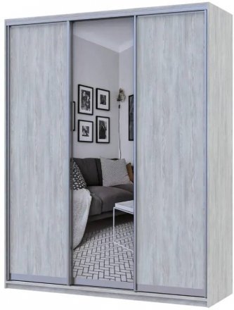 Шафа-купе Doros City Light Сосна Натти 2 ДСП / 1 дзеркало 225х60х225 (DRS-011973) Шафа-купе Doros City Light Сосна Натти 2 ДСП / 1 дзеркало 225х60х225 (DRS-011973)