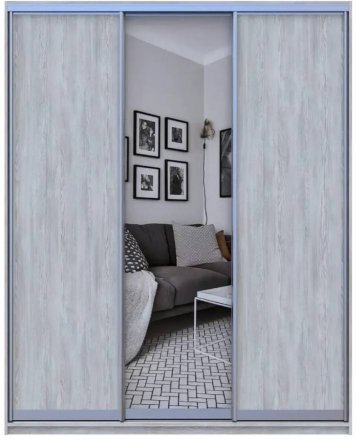 Шафа-купе Doros City Light Сосна Натти 2 ДСП / 1 дзеркало 225х60х225 (DRS-011973) Шафа-купе Doros City Light Сосна Натти 2 ДСП / 1 дзеркало 225х60х225 (DRS-011973)