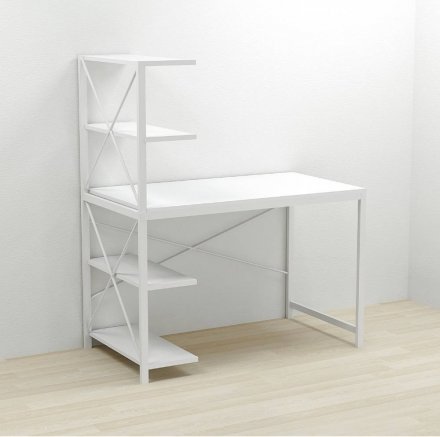 Комп'ютерний стіл Ferrum-decor Джек 75x140x60 Білий ДСП (FRD-104407)