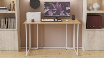 Комп'ютерний стіл Ferrum-decor Ханна 75x120x70 білий ДСП Дуб Артізан 32мм (FRD-106219) Комп'ютерний стіл Ferrum-decor Ханна 75x120x70 білий ДСП Дуб Артізан 32мм (FRD-106219)