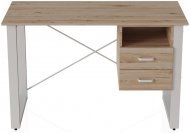 Письмовий стіл із ящиками Ferrum-decor Оскар 750x1400x600 метал Білий ДСП Дуб Сан-Марино 16 мм (FRD-103242) Письмовий стіл із ящиками Ferrum-decor Оскар 750x1400x600 метал Білий ДСП Дуб Сан-Марино 16 мм (FRD-103242)