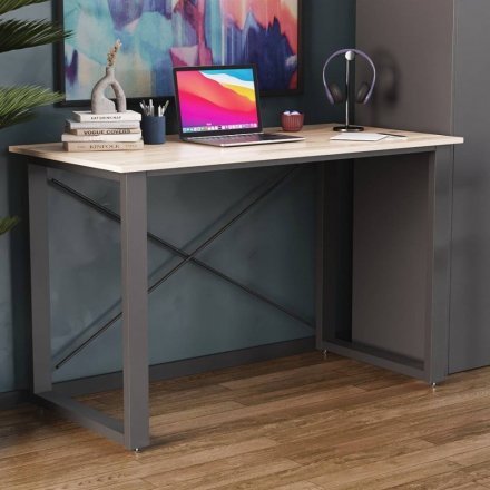 Письмовий стіл Ferrum-decor Драйв 750x1000x700 Чорний метал ДСП Дуб Сан-Марино 32 мм (FRD-103360) Письмовий стіл Ferrum-decor Драйв 750x1000x700 Чорний метал ДСП Дуб Сан-Марино 32 мм (FRD-103360)