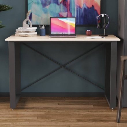 Письмовий стіл Ferrum-decor Драйв 750x1000x700 Чорний метал ДСП Дуб Сан-Марино 32 мм (FRD-103360) Письмовий стіл Ferrum-decor Драйв 750x1000x700 Чорний метал ДСП Дуб Сан-Марино 32 мм (FRD-103360)