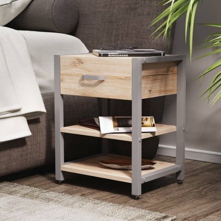 Тумба універсальна Ferrum-decor Вів'єн 1/2 50x41x40 сірий ДСП Дуб Сан-Марино 16мм (FRD-104134)