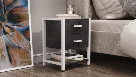 Тумба універсальна Ferrum-decor Вів'єн 2/1 50x41x40 білий ДСП Сосна Кембра 16мм (FRD-104180) Тумба універсальна Ferrum-decor Вів'єн 2/1 50x41x40 білий ДСП Сосна Кембра 16мм (FRD-104180)