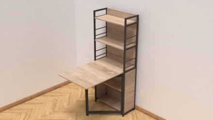 Стіл книжка з етажеркою Практик 2 Ferrum-decor 1555x640x990 Чорний метал ДСП Дуб Сонома 16 мм (FRD-104628) Стіл книжка з етажеркою Практик 2 Ferrum-decor 1555x640x990 Чорний метал ДСП Дуб Сонома 16 мм (FRD-104628)