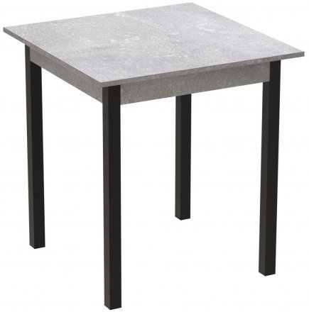 Стіл кухонний Ferrum-decor Дієго 75x90x90 Чорний ДСП Бетон 16мм (FRD-105581) Стіл кухонний Ferrum-decor Дієго 75x90x90 Чорний ДСП Бетон 16мм (FRD-105581)