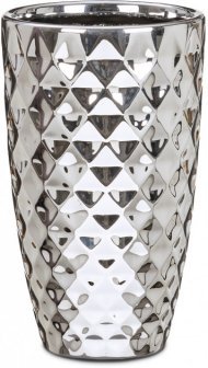 Ваза для квітів Mirror Silver кераміка 20" дзеркальний 62222 (73298)