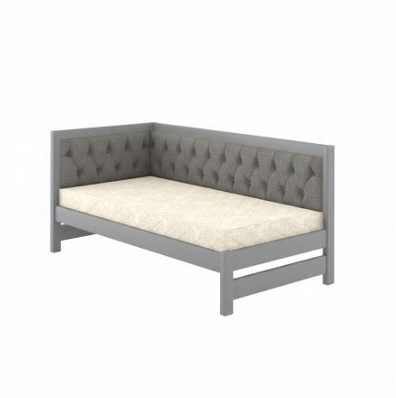 Односпальне дерев'яне ліжко Mebigrand Ліза М3 (ліва спинка) Світло-сірий (RAL-7040)/Аляска 93 (Сірий) 80x200 см MBG-25943 Односпальне дерев'яне ліжко Mebigrand Ліза М3 (ліва спинка) Світло-сірий (RAL-7040)/Аляска 93 (Сірий) 80x200 см MBG-25943