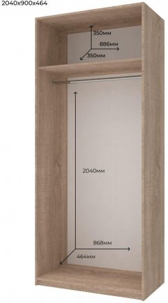 Комплект шаф для одягу Doros Промо (2 шт.) 180х48х204 см Дуб сонома (DRS-011210) Комплект шаф для одягу Doros Промо (2 шт.) 180х48х204 см Дуб сонома (DRS-011210)