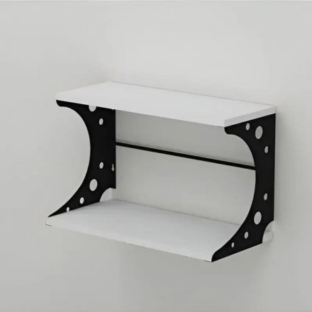 Настінна полиця Ferrum-decor Букін 330x500x240 метал Чорний ДСП Біле 16 мм (FRD-102842) Настінна полиця Ferrum-decor Букін 330x500x240 метал Чорний ДСП Біле 16 мм (FRD-102842)