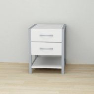Тумба універсальна Ferrum-decor Вів'єн 2/1 50x41x40 сірий ДСП Біле 16мм (FRD-104181) Тумба універсальна Ferrum-decor Вів'єн 2/1 50x41x40 сірий ДСП Біле 16мм (FRD-104181)