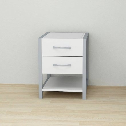 Тумба універсальна Ferrum-decor Вів'єн 2/1 50x41x40 сірий ДСП Біле 16мм (FRD-104181) Тумба універсальна Ferrum-decor Вів'єн 2/1 50x41x40 сірий ДСП Біле 16мм (FRD-104181)
