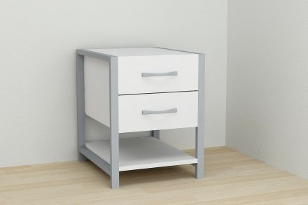 Тумба універсальна Ferrum-decor Вів'єн 2/1 50x41x40 сірий ДСП Біле 16мм (FRD-104181) Тумба універсальна Ferrum-decor Вів'єн 2/1 50x41x40 сірий ДСП Біле 16мм (FRD-104181)