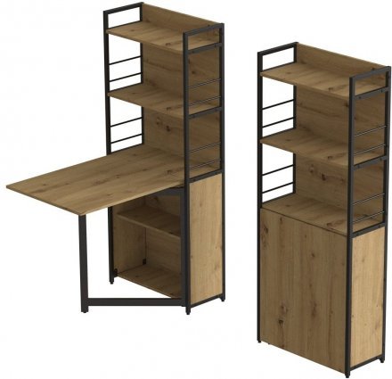 Стіл книжка з етажеркою Практик 2 Ferrum-decor 1555x640x990 Чорний метал ДСП Дуб Артизан 16 мм (FRD-104630) Стіл книжка з етажеркою Практик 2 Ferrum-decor 1555x640x990 Чорний метал ДСП Дуб Артизан 16 мм (FRD-104630)