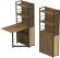 Стіл книжка з етажеркою Практик 2 Ferrum-decor 1555x640x990 Чорний метал ДСП Дуб Артизан 16 мм (FRD-104630)