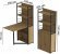 Стіл книжка з етажеркою Практик 2 Ferrum-decor 1555x640x990 Чорний метал ДСП Дуб Артизан 16 мм (FRD-104630)