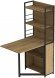 Стіл книжка з етажеркою Практик 2 Ferrum-decor 1555x640x990 Чорний метал ДСП Дуб Артизан 16 мм (FRD-104630)