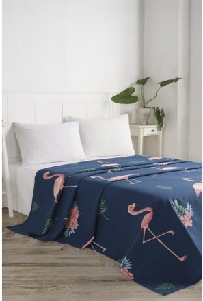 Покривало піке BigFilamin laci синій вафельне 160х235 см svt-2000022297646 Покривало піке BigFilamin laci синій вафельне 160х235 см svt-2000022297646