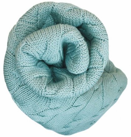 Плед плетений Premium Merino 80x100 см Sage lullalove-6661 Плед плетений Premium Merino 80x100 см Sage lullalove-6661