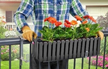 Кашпо Fency 75 см бірюзовий 4111467073 Кашпо Fency 75 см бірюзовий 4111467073