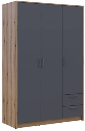 Шафа для одягу Doros Ронді Дуб Артизан/Графіт 3ДСП 121х52х195 DRS-011658 (80737814) Шафа для одягу Doros Ронді Дуб Артизан/Графіт 3ДСП 121х52х195 DRS-011658 (80737814)