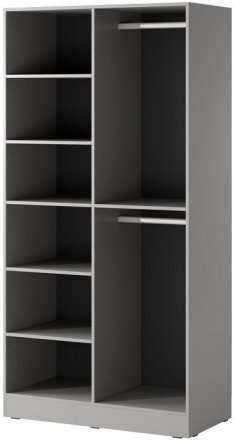 Шафа для одягу / гардеробна Perfect Home Сендбокс / Sandbox FLUTES 2-дверна Сірий (PFH-091907) Шафа для одягу / гардеробна Perfect Home Сендбокс / Sandbox FLUTES 2-дверна Сірий (PFH-091907)