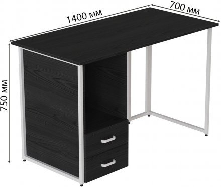 Комп'ютерний стіл Ferrum-decor Отто 75x140x70 білий ДСП Сосна Кембра 16мм (FRD-101055) Комп'ютерний стіл Ferrum-decor Отто 75x140x70 білий ДСП Сосна Кембра 16мм (FRD-101055)