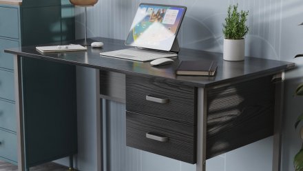 Комп'ютерний стіл Ferrum-decor Дакота 75x140x70 сірий ДСП Сосна Кембра 16мм (FRD-102352)