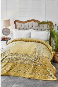 Плед Mihver hardal гірчичний 200х220 см євро svt-2000022268080 Плед Mihver hardal гірчичний 200х220 см євро svt-2000022268080