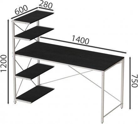 Комп'ютерний стіл Ferrum-decor Джек 75x140x60 Білий ДСП Сосна Кембра (FRD-104409)