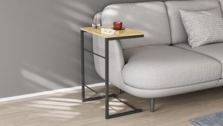 Столик приставний Террі Ferrum-decor 650x440x330 Чорний метал ДСП Дуб Артизан 16 мм (FRD-104653) Столик приставний Террі Ferrum-decor 650x440x330 Чорний метал ДСП Дуб Артизан 16 мм (FRD-104653)