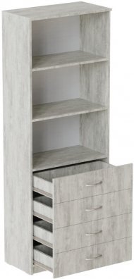 Шафа Анжело Ferrum-decor на 3 полиці з 4 ящики 1900x700x380 ДСП Бетон 16 мм (FRD-105024) Шафа Анжело Ferrum-decor на 3 полиці з 4 ящики 1900x700x380 ДСП Бетон 16 мм (FRD-105024)