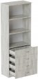 Шафа Анжело Ferrum-decor на 3 полиці з 4 ящики 1900x700x380 ДСП Бетон 16 мм (FRD-105024)