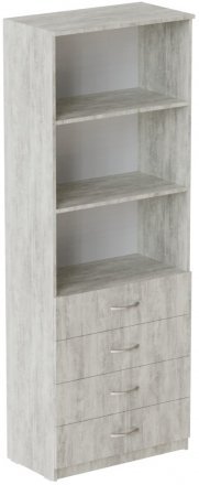 Шафа Анжело Ferrum-decor на 3 полиці з 4 ящики 1900x700x380 ДСП Бетон 16 мм (FRD-105024) Шафа Анжело Ferrum-decor на 3 полиці з 4 ящики 1900x700x380 ДСП Бетон 16 мм (FRD-105024)