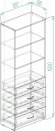 Шафа Анжело Ferrum-decor на 3 полиці з 4 ящики 1900x700x380 ДСП Бетон 16 мм (FRD-105024)