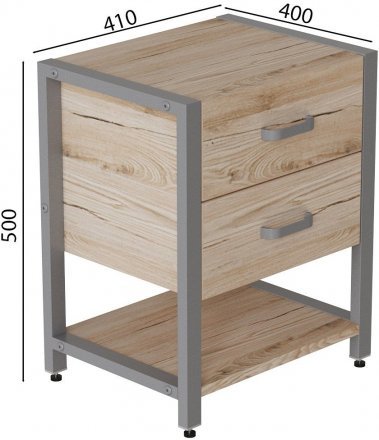 Тумба універсальна Ferrum-decor Вів'єн 2/1 50x41x40 сірий ДСП Дуб Сан-Марино 16мм (FRD-104182) Тумба універсальна Ferrum-decor Вів'єн 2/1 50x41x40 сірий ДСП Дуб Сан-Марино 16мм (FRD-104182)