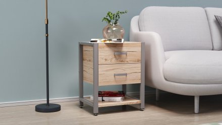 Тумба універсальна Ferrum-decor Вів'єн 2/1 50x41x40 сірий ДСП Дуб Сан-Марино 16мм (FRD-104182) Тумба універсальна Ferrum-decor Вів'єн 2/1 50x41x40 сірий ДСП Дуб Сан-Марино 16мм (FRD-104182)