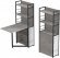Стіл книжка з етажеркою Практик 2 Ferrum-decor 1555x640x990 Чорний метал ДСП Бетон 16 мм (FRD-104631)