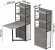 Стіл книжка з етажеркою Практик 2 Ferrum-decor 1555x640x990 Чорний метал ДСП Бетон 16 мм (FRD-104631)