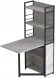 Стіл книжка з етажеркою Практик 2 Ferrum-decor 1555x640x990 Чорний метал ДСП Бетон 16 мм (FRD-104631)
