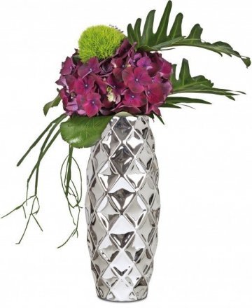 Ваза для квітів Mirror Silver керамічна 32" дзеркальна 62224 (73300)