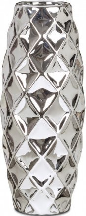 Ваза для квітів Mirror Silver керамічна 32" дзеркальна 62224 (73300)