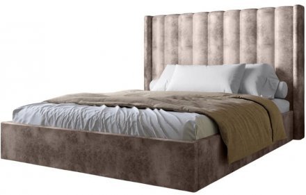 Двоспальне ліжко LION Ніно 160x200 см SILK 105 Шоколадний (LION-045040)